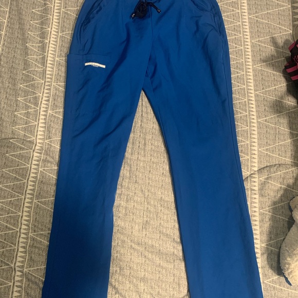 Blue stretchy scrub pants - Picture 3 of 3